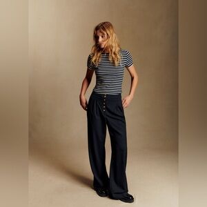 Sezane Caesar Trousers Black - Size 6
